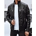 Pánska kožená bunda 11Z8151 black - FashionStreet