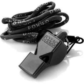 FOX 40 KLASICKÁ ČIERNA PÍŠŤALKA A ŠNÚRA