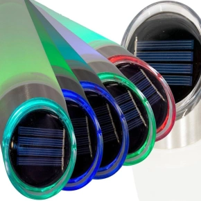 LAMPA SOLARA 4 LED 2 FARBY 32,5CM