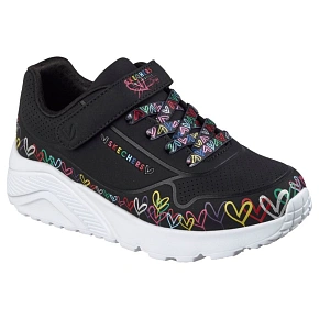 Mládežnícke Skechers UNO LITE HEART CRAZE 314091L BKMT Mládežnícke Skechers UNO LITE HEART CRAZE 314091L BKMT