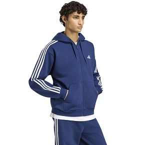 Pánska mikina adidas Essentials 3-Stripes Fleece Full-Zip Hoodie, tmavomodrá KY4144 Pánska mikina adidas Essentials 3-Stripes Fleece Full-Zip Hoodie, tmavomodrá KY4144