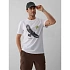 T-shirt regular z nadrukiem męski 4F 4FKAW26TTSHM4499-10S