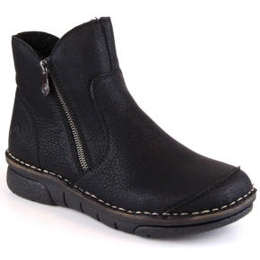 Pohodlné zateplené topánky Rieker W RKR612 black