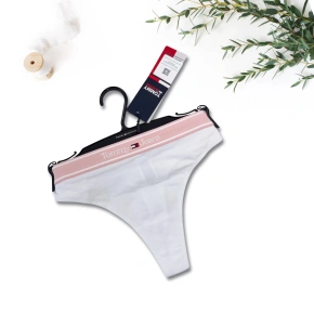Dámske tangá UW0UW04199-YBR bielo-ružové - Tommy Hilfiger