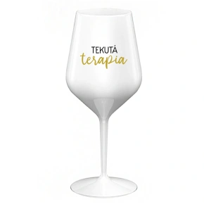 LIQUID THERAPY - biely nerozbitný pohár na víno 470 ml