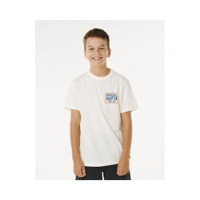 Chlapčenské tričko RIP CURL Pacific Rinse Sunrise Tee-Boy, biele, detské Chlapčenské tričko RIP CURL Pacific Rinse Sunrise Tee-Boy, biele, detské