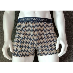 Pánske šortky 112072 4R504 18855 hnedé so vzorom - Emporio Armani