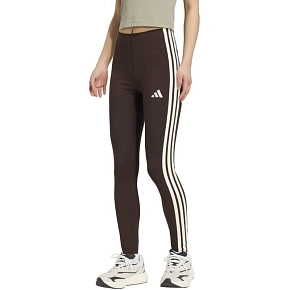 Dámske legíny adidas Essentials 3-Stripes, hnedé, KS6286 Dámske legíny adidas Essentials 3-Stripes, hnedé, KS6286