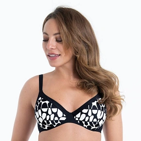 Dámska plavková podprsenka Marisol Top Bikini – vrchná časť 8458-1 čierno-biela – Anita Classix