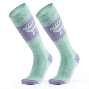 Lyžiarske ponožky Qunature 037202, veľkosť 43–48 (L/XL) – fialovo-zelené