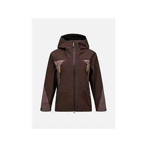 Dámska bunda PEAK PERFORMANCE W Ridge Hipe Ace 3L Shell Jacket, hnedá farba Dámska bunda PEAK PERFORMANCE W Ridge Hipe Ace 3L Shell Jacket, hnedá farba