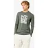 Longsleeve męski SUPER.NATURAL M TRIPLE SKI LS zielony