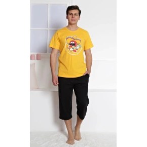 Pánske pyžamo Capri Mexico Yellow s potlačou - Gazzaz