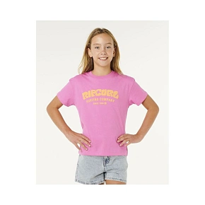 Dievčenské tričko RIP CURL Surf Puff Relaxed Tee – Girl, ružové Dievčenské tričko RIP CURL Surf Puff Relaxed Tee – Girl, ružové
