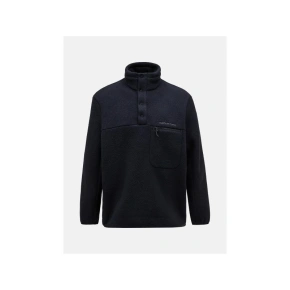 Mikina Peak Performance M Fleece Snap T-Neck Black