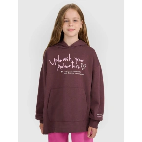 Dievčenská oversize mikina s kapucňou 4F 4FJRAW25TSWSF2429-51S Dievčenská oversize mikina s kapucňou 4F 4FJRAW25TSWSF2429-51S