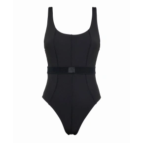 Dámske jednodielne plavky Monogram Rib KW0KW02151-BEH - Calvin Klein