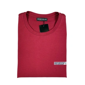 Pánske tričko - 111035 2R729 02175 - vínová - Emporio Armani