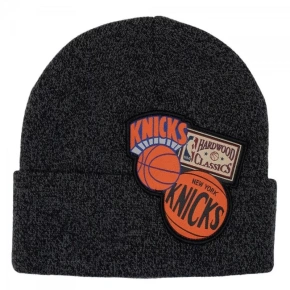 Pánska / juniorská čiapka New York NBA Logo HCFK4341 Tmavo šedá s čiernym vzorom oranžová - Mitchell & Ness