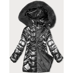 Zimná bunda s kapucňou (16M9122-105) grafitová - J Style