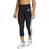 Dámske legíny adidas 3/4 Optime Essentials Workout 3-Stripes čierne KE6062