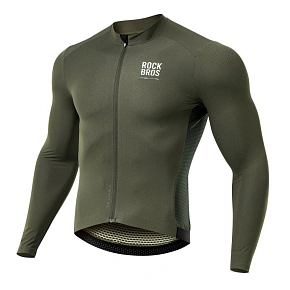 Cyklistický dres Rockbros 15220003004 ROAD TO SKY, pánsky, s dlhým rukávom, veľkosť L – zelený Cyklistický dres Rockbros 15220003004 ROAD TO SKY, pánsky, s dlhým rukávom, veľkosť L – zelený