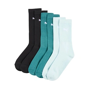 Ponožky Puma Crew, 3 páry, čierne, morská zeleň, svetlo modré, 880355, veľkosť 41