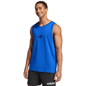Pánske tričko adidas Essentials Small Logo Tank blue JE8978 pánske Pánske tričko adidas Essentials Small Logo Tank blue JE8978 pánske