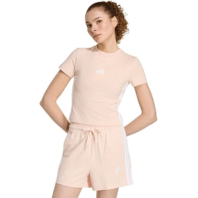 Dámske tričko adidas Essentials 3-Stripes Slim Baby v pastelovo ružovej farbe KD2343 Dámske tričko adidas Essentials 3-Stripes Slim Baby v pastelovo ružovej farbe KD2343