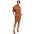 Dámske kimonové šaty s rukávmi B175 Caramel - BeWear