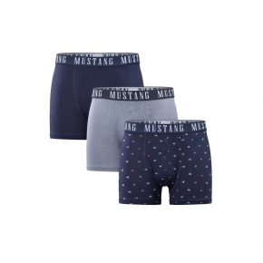 Pánske boxerky 3PACK 4277-1003 Tmavo modrá/sivá Mix vzor - Mustang