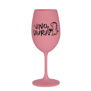 Pohár na víno VÍNOSAURUS - ružový pohár na víno 350 ml Pohár na víno VÍNOSAURUS - ružový pohár na víno 350 ml