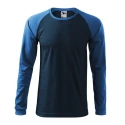 Malfini pánske tričko Street LS M MLI-13002 navy blue - Malfini