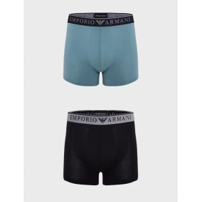 Pánske boxerky 2PACK 111769 3F720 29921 zeleno-čierne - Emporio Armani