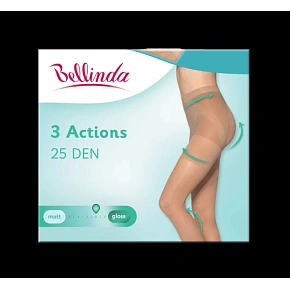 Dámske tvarujúce pančuchy 3 ACTIONS 25 den Black - BELLINDA