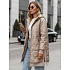 Dlhá dámska bunda s kapucňou TY5810  svetlohnedá – FashionStreet