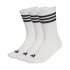 Adidas 3-Stripes Cushioned Sportswear Crew 3 páry bielych a čiernych ponožiek JZ0532