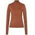 Koszulka termoaktywna z długim rękawem i półgolfem damska SUPER.NATURAL W Tundra 175 Turtleneck Flear brązowa