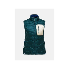 Dámska vesta PEAK PERFORMANCE W Helium Utility Down Vest, zelená farba