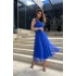 Dámske večerné šaty 268 Kr. modrá - Bicotone
