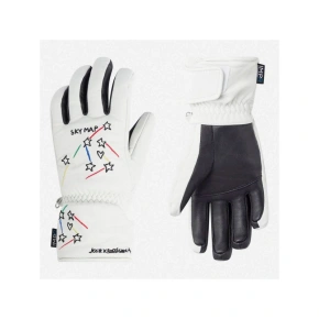 Rossignol W Sublim Lth Impr G white dámske rukavice