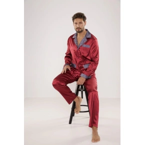 Pánske saténové pyžamo Satyna Adam 939 - De Lafense
