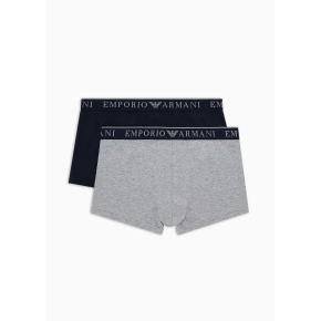 Pánske boxerky 2PACK 111769 3F720 07448 šedo-tm. modré - Emporio Armani