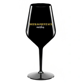 DEFRAGMENTÁCIA MUŠKETY - čierny nerozbitný pohár na víno 470 ml