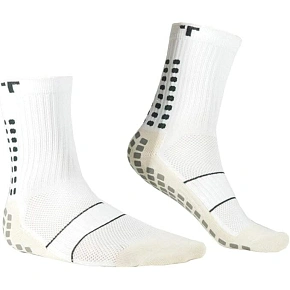 Protiskluzové futbalové ponožky TRUsox 3.0 Mid-Calf Thin, biele – TRUSOX