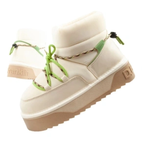 Dámske zimné snehové topánky D.Franklin fashion fur insulated boots beige green women