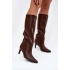 Dámske čižmy na podpätku CLS-573/C-356 Brown . Joalice Paris