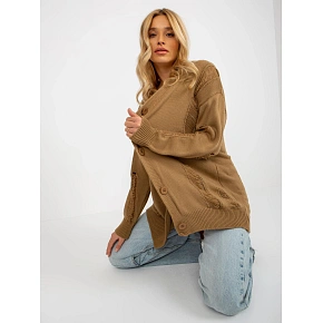 Dámsky kardigán LC SW 8042.60 v kamelovej farbe – FPrice