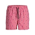 Jack&Jones pánske plavky JWHARUBA SWIM PRINTS SHORTS 12206537 TRUE RED STRIPES