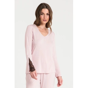 Dámsky pyžamový top LA072 Powder Pink - LaLupa